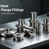 CNC machined stainless steel hydraulic flange fittings for high pressure fluid control systems