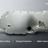CNC machined finned aluminum EA888 oil pan for VW and Audi Gen2 Gen3 2.0T engines